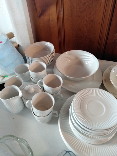 A collection of white dishware.