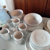 A collection of white dishware.