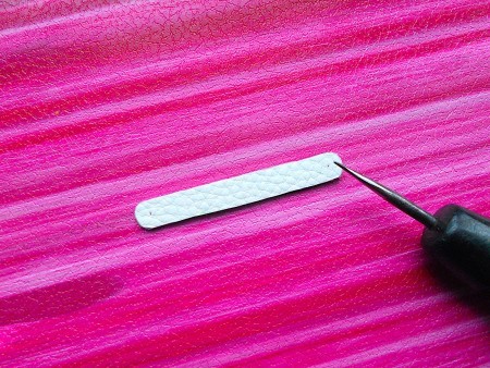 A piece of leather to make a ring.