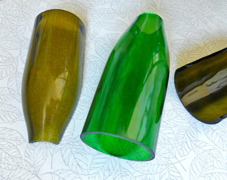 3 pieces of glass used for lampshade.