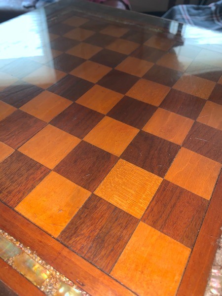 A close up of a game table
