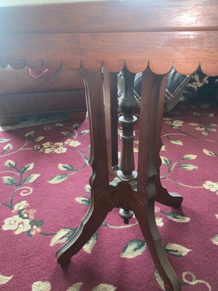 The side of a game table.