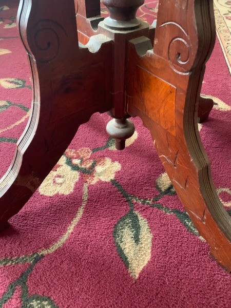 The legs of a game table.