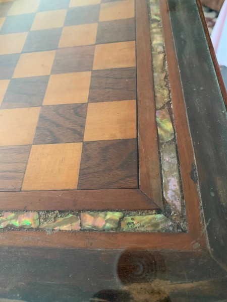 The top of a game table.