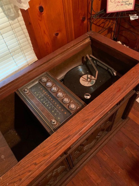 The record player in a console system.