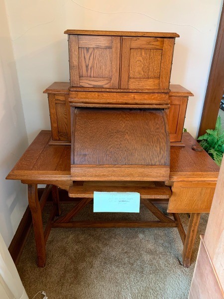 An old antique desk.