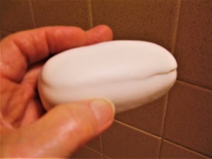 Two pieces of soap combined.