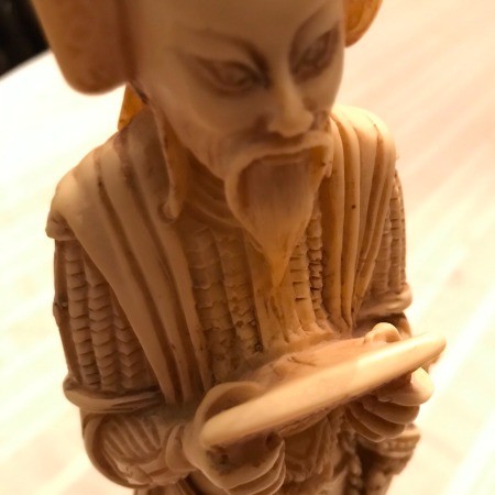 A close up of a figurine.