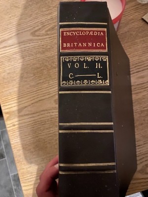 The spine of an encyclopedia.