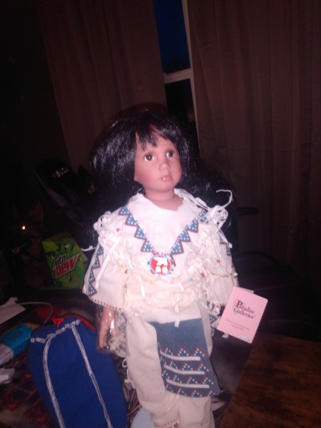 A Native American doll.