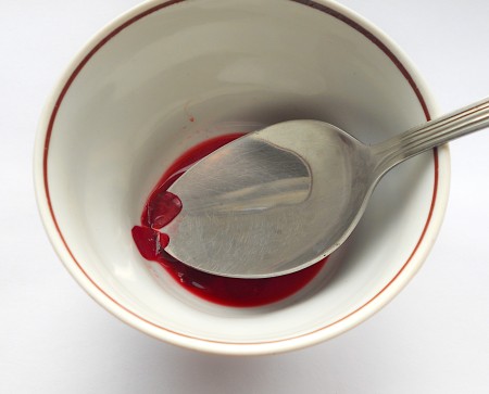 Dyeing the fish scales red.