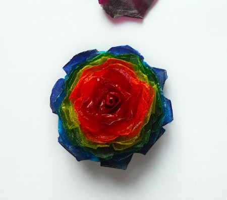 Continuing to add colors to the flower.