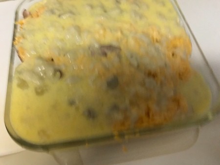 The ham bake before baking.