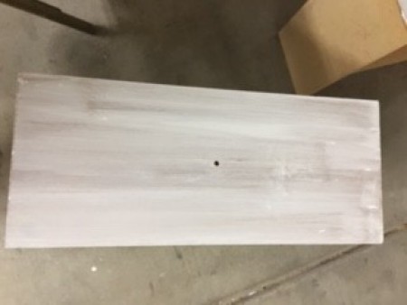 The painted dresser drawer.