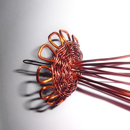 Adding wire to the center of the base.