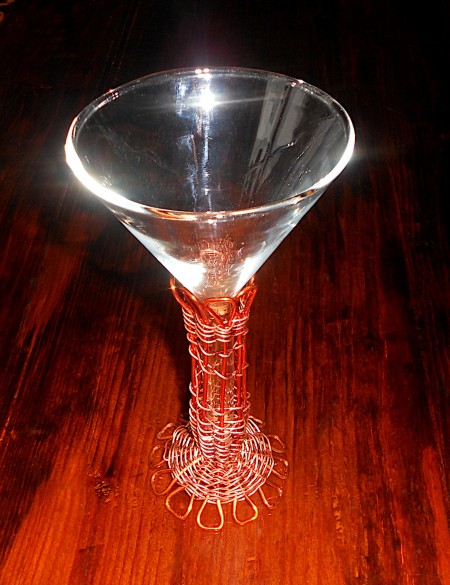 The completed funnel bud vase.