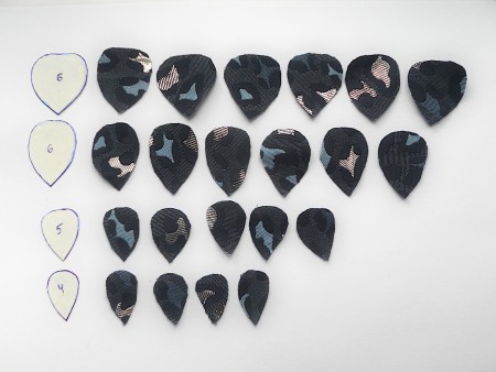 Fabric Rose Brooch - petals cut