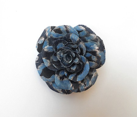 Fabric Rose Brooch - finished rose