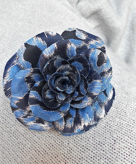 Fabric Rose Brooch - ready to wear