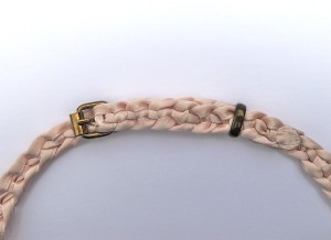 The braided ribbon belt.