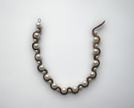 The nearly finished bracelet.