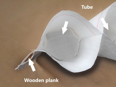 Making the vertical pots.