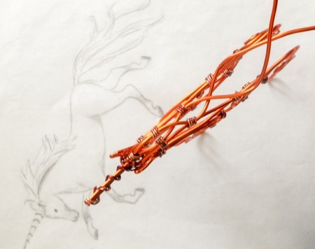Copper Wire Unicorn from Old Transformer - winding wire