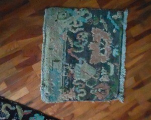 An old woven rug.