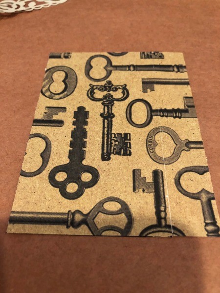 A piece of decorative paper.