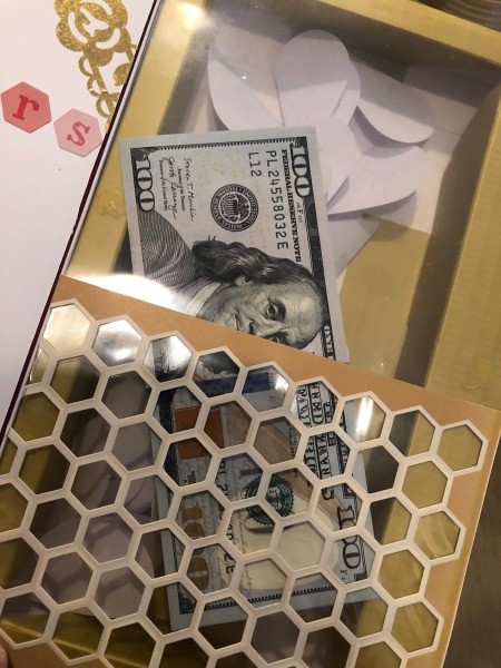 Making a recycled Mother's Day card.