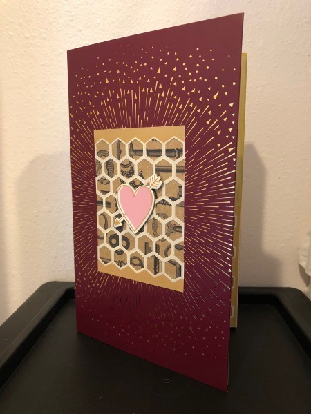 Making a recycled Mother's Day card.