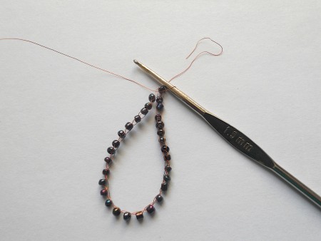 slip stitch to form ring