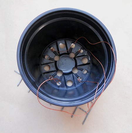 Flower Pot from Cement and Old Jeans