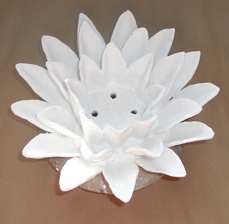 Flower Pot from Cement and Old Jeans