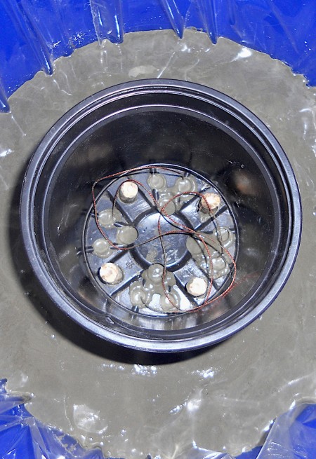 Flower Pot from Cement and Old Jeans