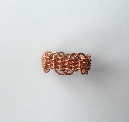 The completed copper ring.
