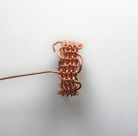 Finishing the copper ring.