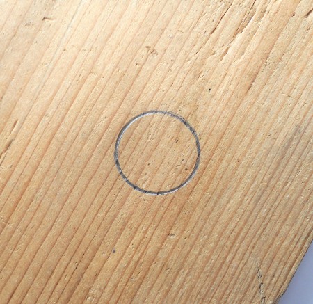A circle drawn in pencil