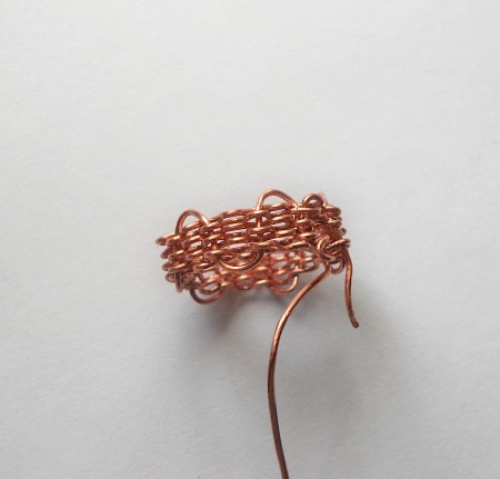 Finishing the copper ring.