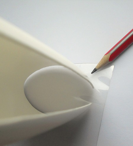 Marking the side of the opening.