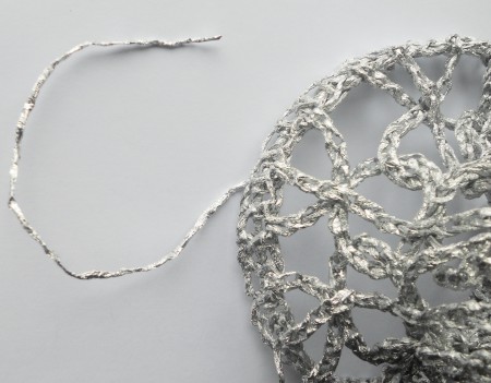 Attaching more foil twists.