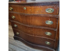 A Mahogany Bow Front Chest of Drawers.