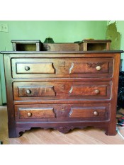 An old wooden dresser.