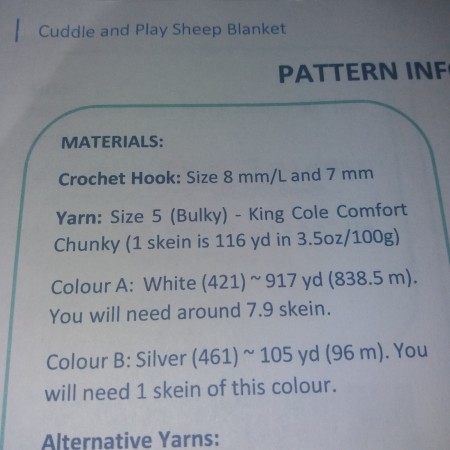 Instructions for making a crochet pattern.