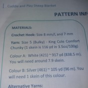 Instructions for making a crochet pattern.
