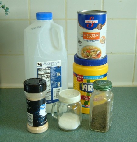 Ingredients for Gluten Free Cream of Chicken Soup