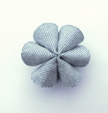 The back of the flower brooch.