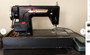 A black sewing machine.