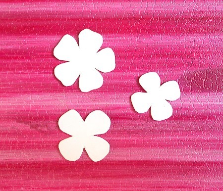 Three different flower shape templates.