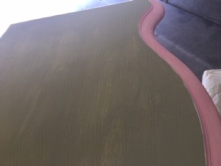 Painting the dresser.